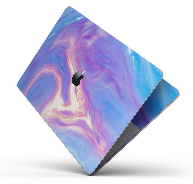 Modern Marble Blue Mix V1 - Skin Decal Wrap Kit Compatible with the Apple MacBook Pro, Pro with Touch Bar or Air (11", 12", 13", 15" & 16" - All Versions Available)