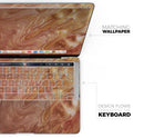 Modern Marble Copper Metallic Mix V3 - Skin Decal Wrap Kit Compatible with the Apple MacBook Pro, Pro with Touch Bar or Air (11", 12", 13", 15" & 16" - All Versions Available)