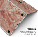Modern Marble Copper Metallic Mix V4 - Skin Decal Wrap Kit Compatible with the Apple MacBook Pro, Pro with Touch Bar or Air (11", 12", 13", 15" & 16" - All Versions Available)
