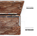 Modern Marble Copper Metallic Mix V7 - Skin Decal Wrap Kit Compatible with the Apple MacBook Pro, Pro with Touch Bar or Air (11", 12", 13", 15" & 16" - All Versions Available)