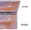 Modern Marble Coral Purple Mix V1 - Skin Decal Wrap Kit Compatible with the Apple MacBook Pro, Pro with Touch Bar or Air (11", 12", 13", 15" & 16" - All Versions Available)