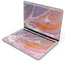 Modern Marble Coral Purple Mix V1 - Skin Decal Wrap Kit Compatible with the Apple MacBook Pro, Pro with Touch Bar or Air (11", 12", 13", 15" & 16" - All Versions Available)