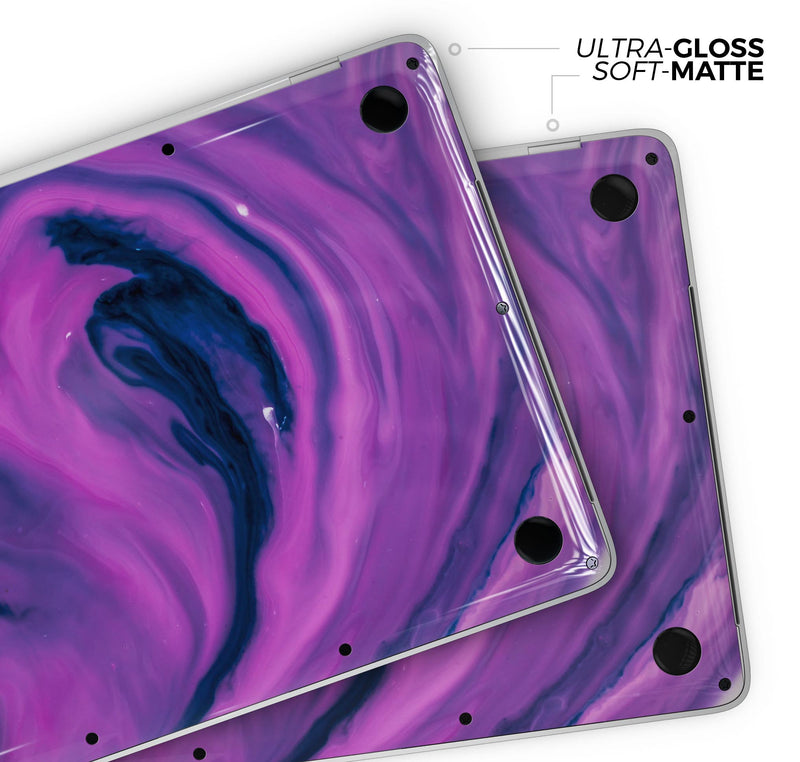 Modern Marble Purple Mix V1 - Skin Decal Wrap Kit Compatible with the Apple MacBook Pro, Pro with Touch Bar or Air (11", 12", 13", 15" & 16" - All Versions Available)