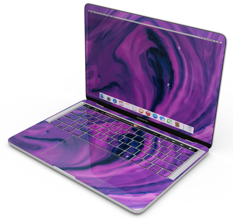Modern Marble Purple Mix V1 - Skin Decal Wrap Kit Compatible with the Apple MacBook Pro, Pro with Touch Bar or Air (11", 12", 13", 15" & 16" - All Versions Available)