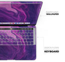 Modern Marble Purple Mix V3 - Skin Decal Wrap Kit Compatible with the Apple MacBook Pro, Pro with Touch Bar or Air (11", 12", 13", 15" & 16" - All Versions Available)