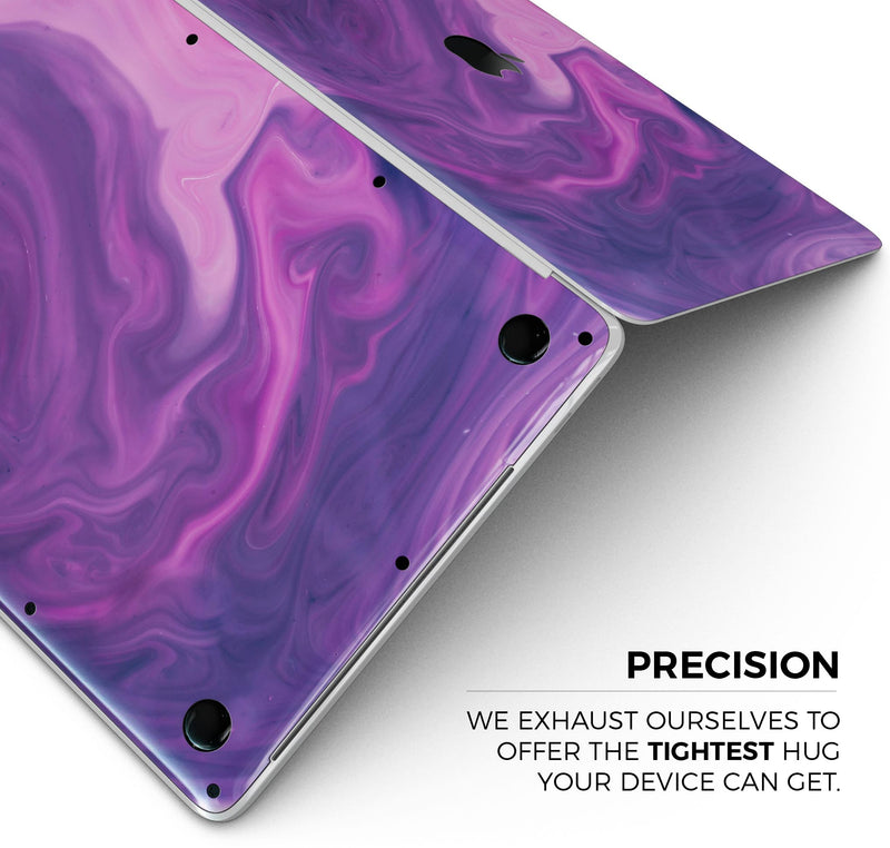 Modern Marble Purple Mix V3 - Skin Decal Wrap Kit Compatible with the Apple MacBook Pro, Pro with Touch Bar or Air (11", 12", 13", 15" & 16" - All Versions Available)