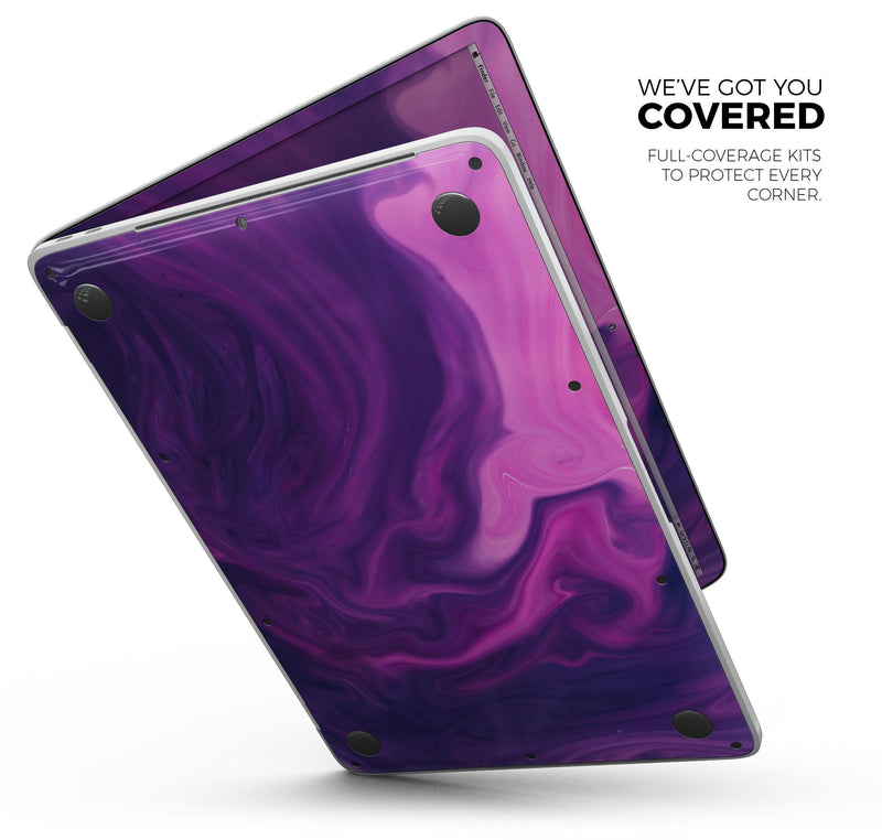 Modern Marble Purple Mix V3 - Skin Decal Wrap Kit Compatible with the Apple MacBook Pro, Pro with Touch Bar or Air (11", 12", 13", 15" & 16" - All Versions Available)