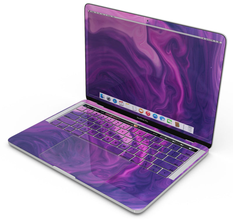 Modern Marble Purple Mix V3 - Skin Decal Wrap Kit Compatible with the Apple MacBook Pro, Pro with Touch Bar or Air (11", 12", 13", 15" & 16" - All Versions Available)