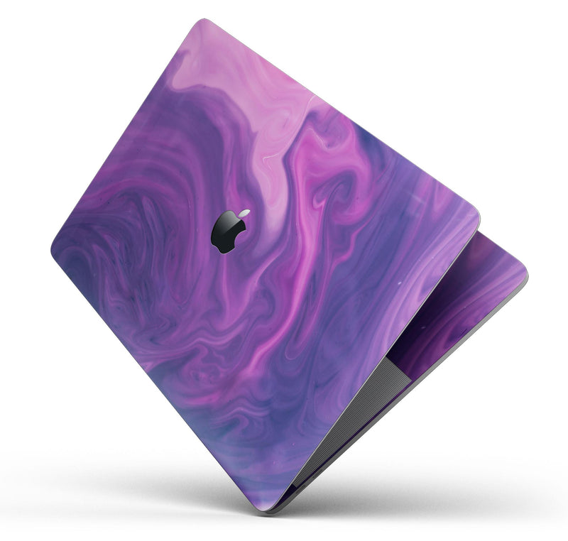 Modern Marble Purple Mix V3 - Skin Decal Wrap Kit Compatible with the Apple MacBook Pro, Pro with Touch Bar or Air (11", 12", 13", 15" & 16" - All Versions Available)