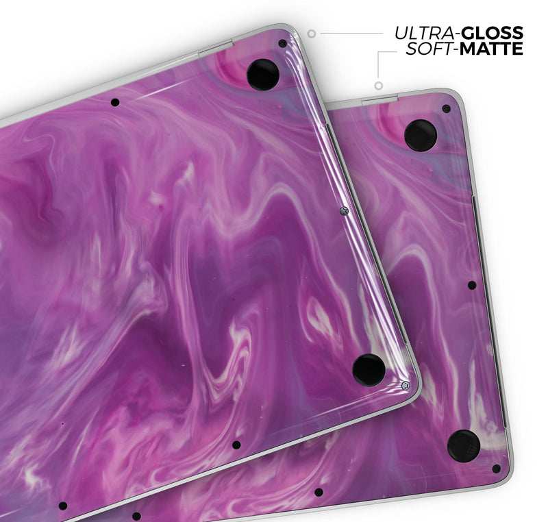 Modern Marble Purple Mix V4 - Skin Decal Wrap Kit Compatible with the Apple MacBook Pro, Pro with Touch Bar or Air (11", 12", 13", 15" & 16" - All Versions Available)