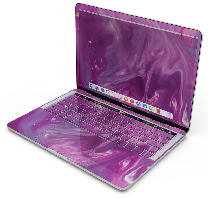 Modern Marble Purple Mix V4 - Skin Decal Wrap Kit Compatible with the Apple MacBook Pro, Pro with Touch Bar or Air (11", 12", 13", 15" & 16" - All Versions Available)