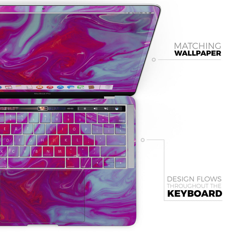 Modern Marble Purple Mix V5 - Skin Decal Wrap Kit Compatible with the Apple MacBook Pro, Pro with Touch Bar or Air (11", 12", 13", 15" & 16" - All Versions Available)