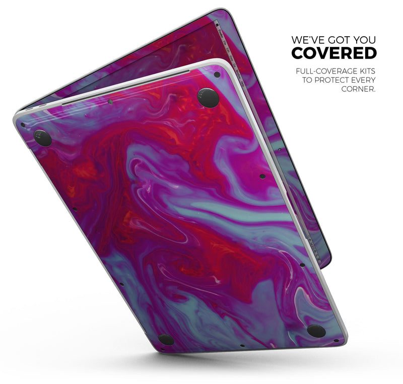 Modern Marble Purple Mix V5 - Skin Decal Wrap Kit Compatible with the Apple MacBook Pro, Pro with Touch Bar or Air (11", 12", 13", 15" & 16" - All Versions Available)