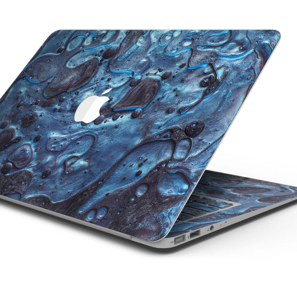 Modern Marble Sapphire Metallic Mix V10 - Skin Decal Wrap Kit Compatible with the Apple MacBook Pro, Pro with Touch Bar or Air (11", 12", 13", 15" & 16" - All Versions Available)