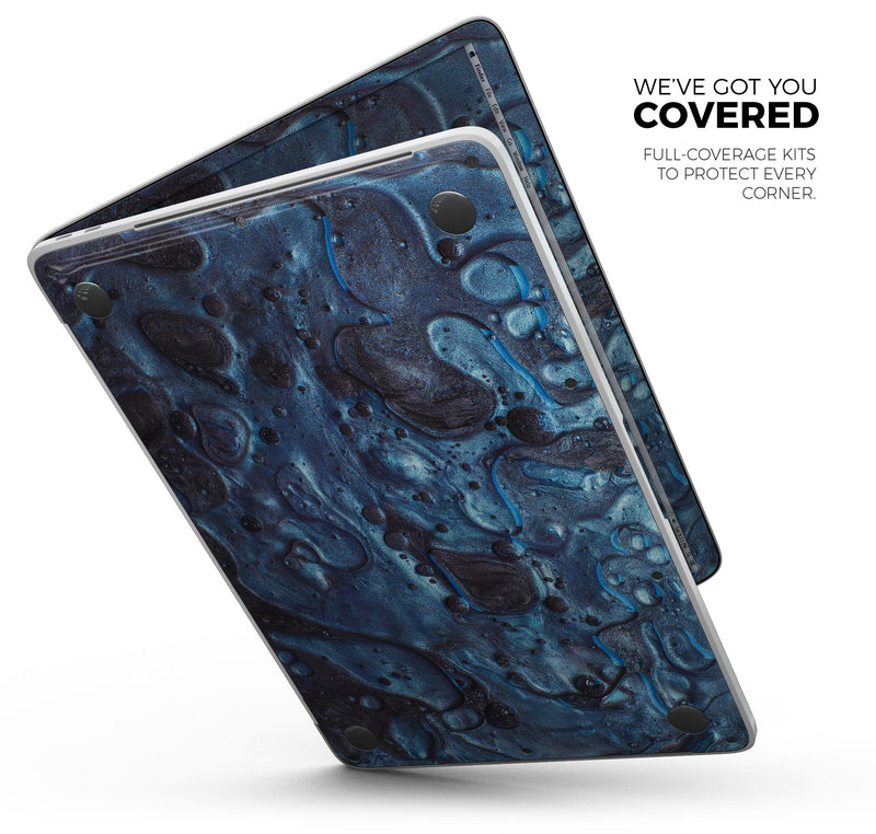 Modern Marble Sapphire Metallic Mix V10 - Skin Decal Wrap Kit Compatible with the Apple MacBook Pro, Pro with Touch Bar or Air (11", 12", 13", 15" & 16" - All Versions Available)