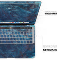 Modern Marble Sapphire Metallic Mix V8 - Skin Decal Wrap Kit Compatible with the Apple MacBook Pro, Pro with Touch Bar or Air (11", 12", 13", 15" & 16" - All Versions Available)