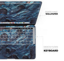 Modern Marble Sapphire Metallic Mix V9 - Skin Decal Wrap Kit Compatible with the Apple MacBook Pro, Pro with Touch Bar or Air (11", 12", 13", 15" & 16" - All Versions Available)