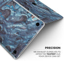 Modern Marble Sapphire Metallic Mix V9 - Skin Decal Wrap Kit Compatible with the Apple MacBook Pro, Pro with Touch Bar or Air (11", 12", 13", 15" & 16" - All Versions Available)