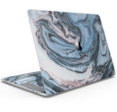 Modern Marble Subtle Blue Mix V1 - Skin Decal Wrap Kit Compatible with the Apple MacBook Pro, Pro with Touch Bar or Air (11", 12", 13", 15" & 16" - All Versions Available)