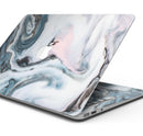 Modern Marble Subtle Blue Mix V2 - Skin Decal Wrap Kit Compatible with the Apple MacBook Pro, Pro with Touch Bar or Air (11", 12", 13", 15" & 16" - All Versions Available)