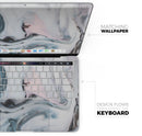 Modern Marble Subtle Blue Mix V2 - Skin Decal Wrap Kit Compatible with the Apple MacBook Pro, Pro with Touch Bar or Air (11", 12", 13", 15" & 16" - All Versions Available)