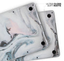 Modern Marble Subtle Blue Mix V2 - Skin Decal Wrap Kit Compatible with the Apple MacBook Pro, Pro with Touch Bar or Air (11", 12", 13", 15" & 16" - All Versions Available)
