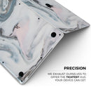 Modern Marble Subtle Blue Mix V2 - Skin Decal Wrap Kit Compatible with the Apple MacBook Pro, Pro with Touch Bar or Air (11", 12", 13", 15" & 16" - All Versions Available)