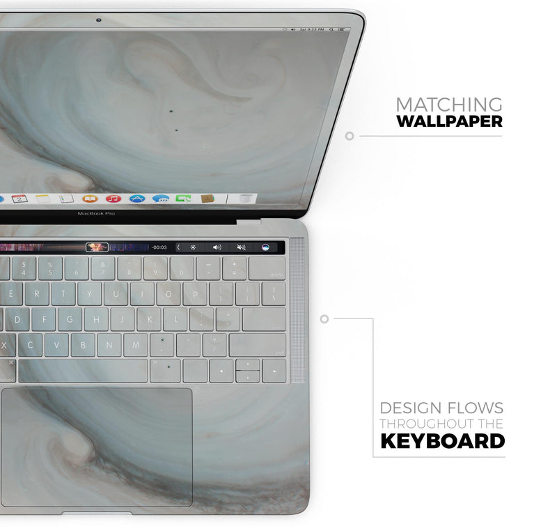 Modern Marble Subtle Mix V1 - Skin Decal Wrap Kit Compatible with the Apple MacBook Pro, Pro with Touch Bar or Air (11", 12", 13", 15" & 16" - All Versions Available)