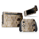 Modern Gold Hex V1 // Skin Decal Wrap Kit for Nintendo Switch Console & Dock, Joy-Cons, Pro Controller, Lite, 3DS XL, 2DS XL, DSi, or Wii - Vinyl Skin Wrap for Nintendo Switch 2, OLED, Lite, Pro Controller, Wii & Classic Handhelds