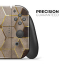 Modern Gold Hex V1 // Skin Decal Wrap Kit for Nintendo Switch Console & Dock, Joy-Cons, Pro Controller, Lite, 3DS XL, 2DS XL, DSi, or Wii - Vinyl Skin Wrap for Nintendo Switch 2, OLED, Lite, Pro Controller, Wii & Classic Handhelds