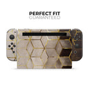 Modern Gold Hex V1 // Skin Decal Wrap Kit for Nintendo Switch Console & Dock, Joy-Cons, Pro Controller, Lite, 3DS XL, 2DS XL, DSi, or Wii - Vinyl Skin Wrap for Nintendo Switch 2, OLED, Lite, Pro Controller, Wii & Classic Handhelds