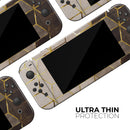 Modern Gold Hex V1 // Skin Decal Wrap Kit for Nintendo Switch Console & Dock, Joy-Cons, Pro Controller, Lite, 3DS XL, 2DS XL, DSi, or Wii - Vinyl Skin Wrap for Nintendo Switch 2, OLED, Lite, Pro Controller, Wii & Classic Handhelds
