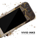 Modern Gold Hex V1 // Skin Decal Wrap Kit for Nintendo Switch Console & Dock, Joy-Cons, Pro Controller, Lite, 3DS XL, 2DS XL, DSi, or Wii - Vinyl Skin Wrap for Nintendo Switch 2, OLED, Lite, Pro Controller, Wii & Classic Handhelds