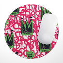 Modern Graffiti Crown V1// WaterProof Rubber Foam Backed Anti-Slip Mouse Pad for Home Work Office or Gaming Computer Desk