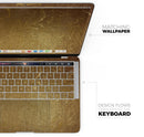 Molten Gold Digital Foil Swirl V11 - Skin Decal Wrap Kit Compatible with the Apple MacBook Pro, Pro with Touch Bar or Air (11", 12", 13", 15" & 16" - All Versions Available)