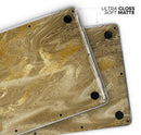 Molten Gold Digital Foil Swirl V4 - Skin Decal Wrap Kit Compatible with the Apple MacBook Pro, Pro with Touch Bar or Air (11", 12", 13", 15" & 16" - All Versions Available)