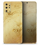 Molten Gold Digital Foil Swirl V10 - Premium Vinyl Skin Decal for Samsung Galaxy S25 Ultra, S24, S23, S22 & All Galaxy S Models