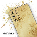 Molten Gold Digital Foil Swirl V10 - Premium Vinyl Skin Decal for Samsung Galaxy S25 Ultra, S24, S23, S22 & All Galaxy S Models