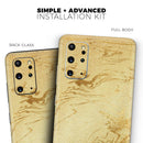 Molten Gold Digital Foil Swirl V10 - Premium Vinyl Skin Decal for Samsung Galaxy S25 Ultra, S24, S23, S22 & All Galaxy S Models