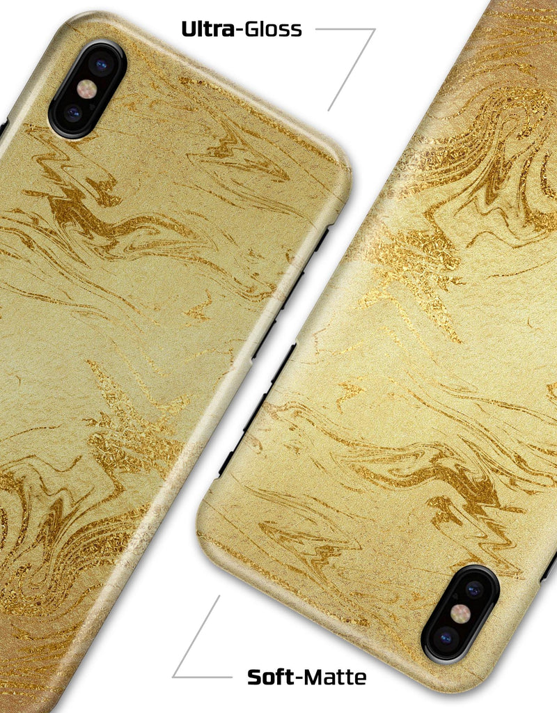 Molten Gold Digital Foil Swirl V10 - iPhone X Clipit Case