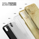 Molten Gold Digital Foil Swirl V10 - iPhone X Swappable Hybrid Case