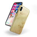 Molten Gold Digital Foil Swirl V10 - iPhone X Swappable Hybrid Case