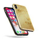 Molten Gold Digital Foil Swirl V10 - iPhone X Swappable Hybrid Case