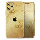 Molten Gold Digital Foil Swirl V10 - Vinyl Skin Wrap for iPhone 17 Pro Max, 17 Pro, 17 Air, 17, 16 & All Models — Soft Matte or Ultra Gloss