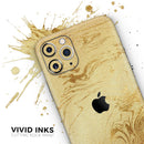 Molten Gold Digital Foil Swirl V10 - Vinyl Skin Wrap for iPhone 17 Pro Max, 17 Pro, 17 Air, 17, 16 & All Models — Soft Matte or Ultra Gloss