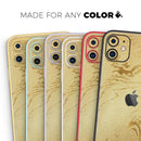 Molten Gold Digital Foil Swirl V10 - Vinyl Skin Wrap for iPhone 17 Pro Max, 17 Pro, 17 Air, 17, 16 & All Models — Soft Matte or Ultra Gloss