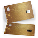 Molten Gold Digital Foil Swirl V11 - Premium Protective Decal Skin-Kit for the Apple Credit Card
