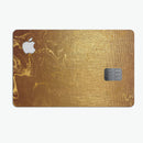 Molten Gold Digital Foil Swirl V11 - Premium Protective Decal Skin-Kit for the Apple Credit Card
