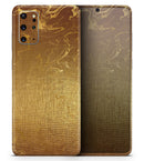 Molten Gold Digital Foil Swirl V11 - Premium Vinyl Skin Decal for Samsung Galaxy S25 Ultra, S24, S23, S22 & All Galaxy S Models
