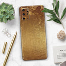 Molten Gold Digital Foil Swirl V11 - Premium Vinyl Skin Decal for Samsung Galaxy S25 Ultra, S24, S23, S22 & All Galaxy S Models